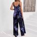 2024 Dames Jarretel Bedrukte Contrasterende Jumpsuit_voghion.com