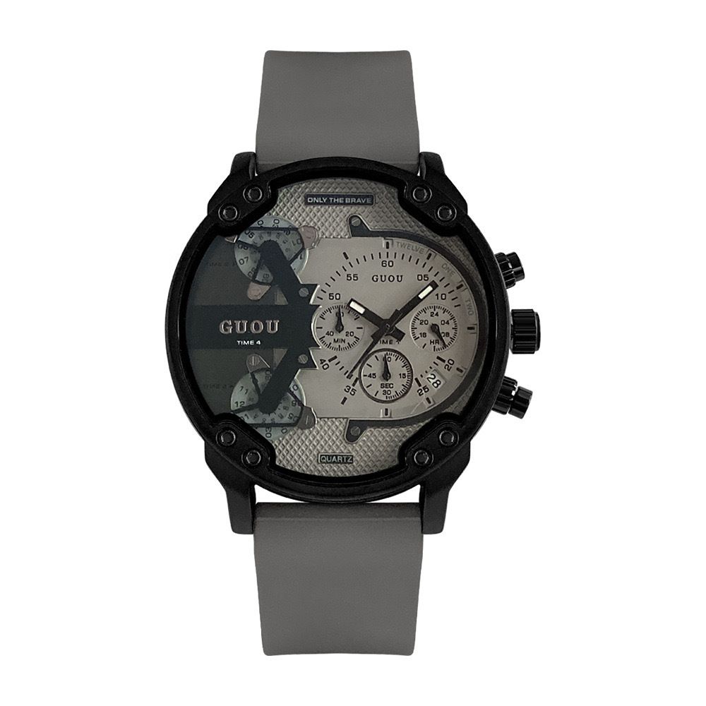 GUOU Unisex Quartz Multifunctional Five Pin Silicone Watch With Mountain Style Youthful Feel And No Gender Casual Watch_voghion.com