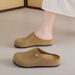 Women's Mary Jane Burkon Toe Slippers, Inside High, Versatile,_voghion.com