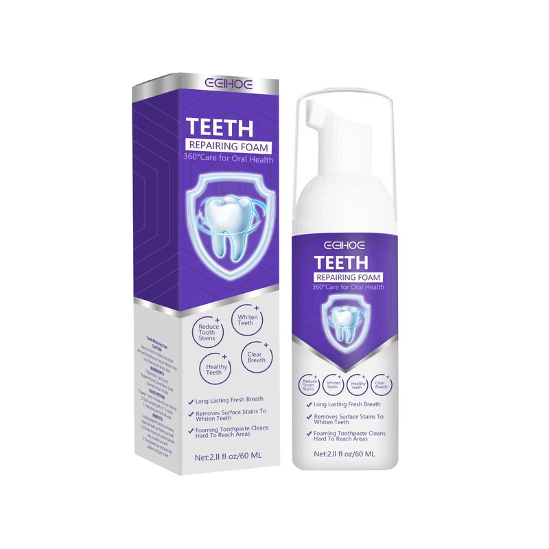 EELHOE Purple Whitening rafraîchit l'haleine, blanchit les dents, nettoie les taches et les taches, dentifrice Beauties Teeth Care_voghion.com