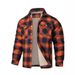 Herrenbekleidung Jacken Langarm Revers Plaid Verdicktes Hemd Herrenjacke_voghion.com