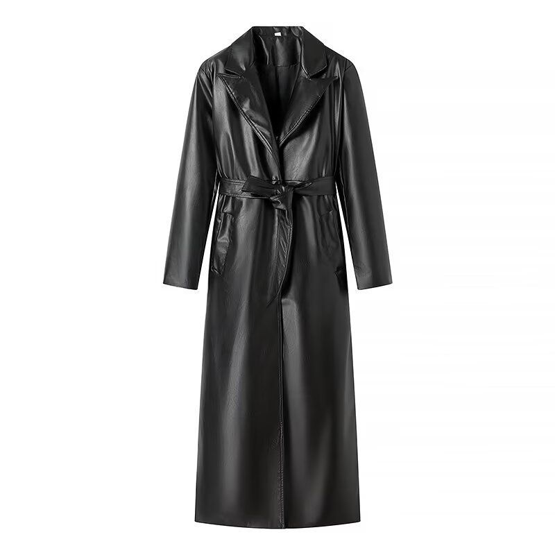 Abbigliamento da donna Street Fashion Giacca lunga in pelle antivento_voghion.com