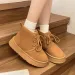 Botas de algodón de diseño para mujer, envío gratis, ideales para el invierno. Botas de moda para mantener el calor, estilo casual, con plataforma, perfectas para la nieve._voghion.com