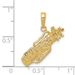 14k Solid Polished Open-Backed Golf Bag With Clubs Charm_voghion.com