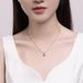 S925 silver simple and fashionable four claw pendant necklace holiday gift jewelry_voghion.com