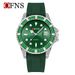 Orologio da uomo classico in stile subacqueo con quadrante luminoso, orologio da polso casual impermeabile con funzione data, cinturino in TPU, orologio luminoso classico verde acqua fantasma_voghion.com