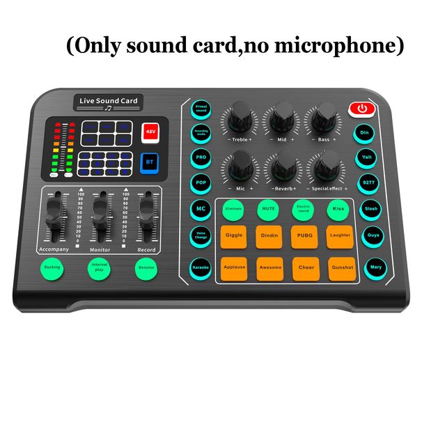 Microfono professionale cardioide per podcast (progetto opzionale), mixer audio portatile per streaming live, giochi, PC_voghion.com