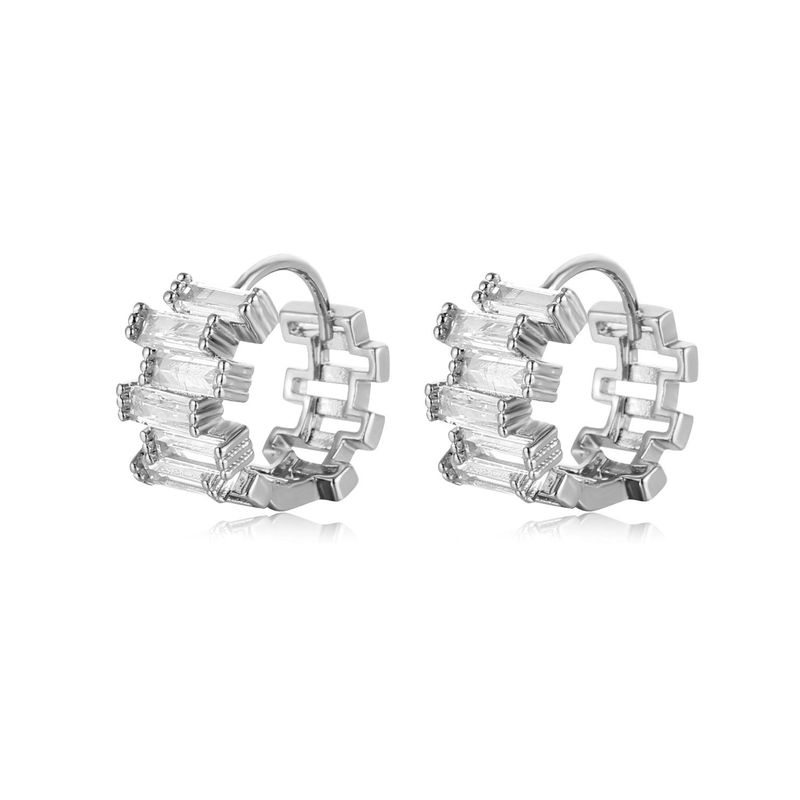Hot Irregular Zircon Ear Buckle Internet Popular Trend Earrings Internet Popular ins Ear Ring_voghion.com