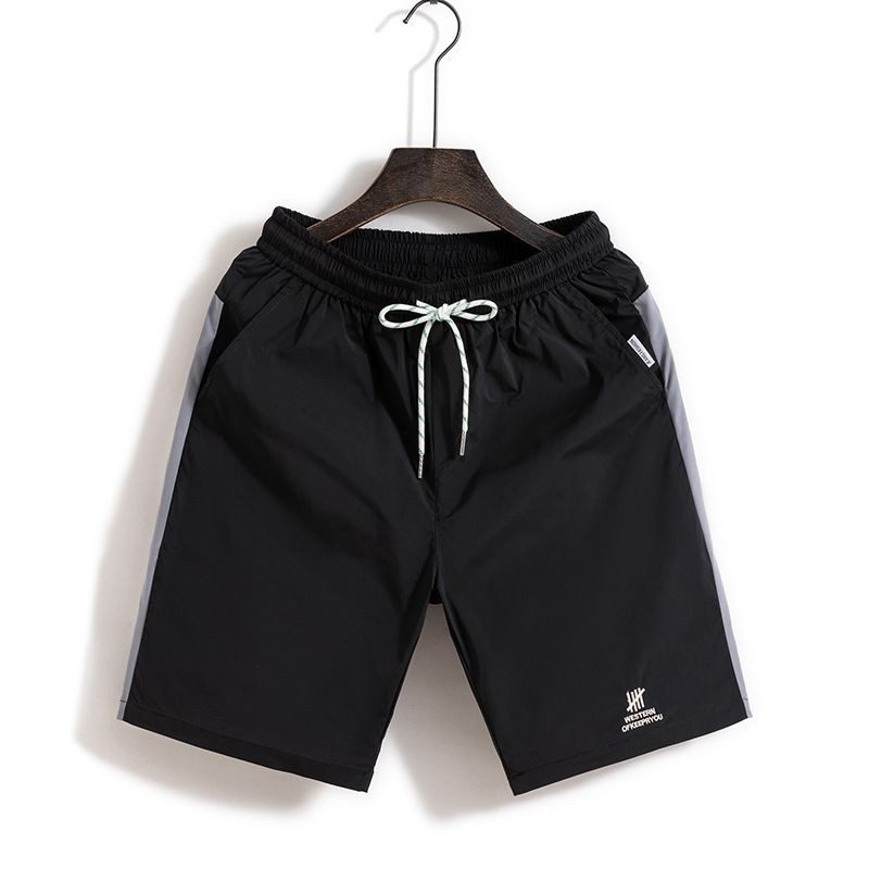 Men's clothing Internet celebrity new shorts summer thin section of the trend color matching five-point pants outerwear big pants ice silk beach pants_voghion.com