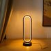 2025 new LED bedroom circular desk living room black and white USB dimming bedside lamp, small night light decoration_voghion.com