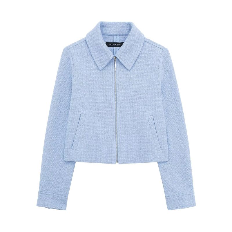 Women's 2024 Spring New Metal Thread Texture Jacket Coat_voghion.com