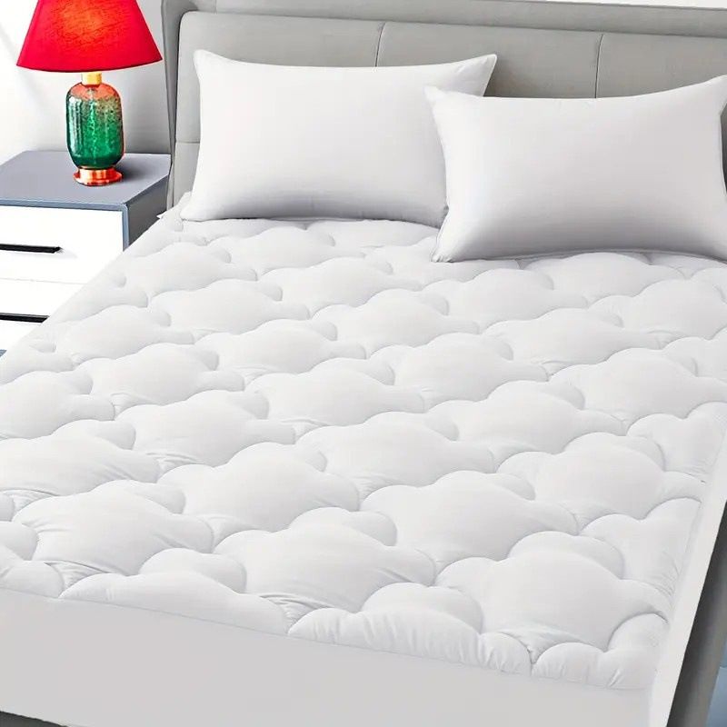 Surmatelas effet nuage – Hypoallergénique, respirant et ultra moelleux (39 x 75 po, 54 x 75 po, 60 x 80 po, 78 x 80 po, noir/gris/blanc)_voghion.com