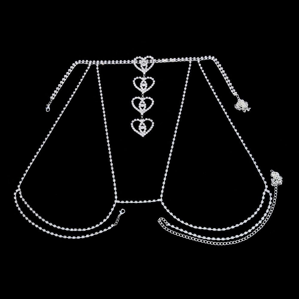 charmant Strass-Häerzfërmeg Broschtkette sexy Dollar Thong Kette Fraen Bikini Kierperkette Kette_voghion.com