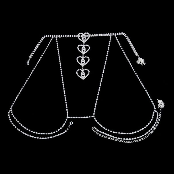 charmant Strass-Häerzfërmeg Broschtkette sexy Dollar Thong Kette Fraen Bikini Kierperkette Kette_voghion.com