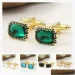 Cuff Ks Mens Fashion Cuffks Rectangar Crystal French Shirt Button Accessories High End Wedding Gift Drop Delivery_voghion.com