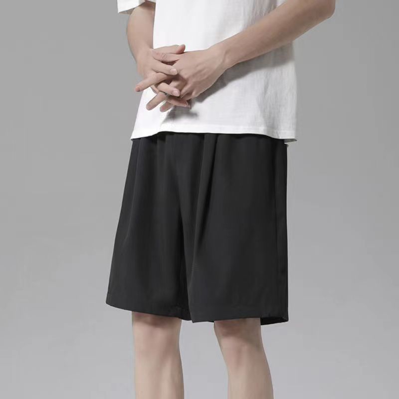 Men's Clothing Yellow Mud Denim Shorts Men's Ripped Drawstring Elastic Waist Mid Length Pants Casual Fashion Brand Loose Five Point Pants_voghion.com