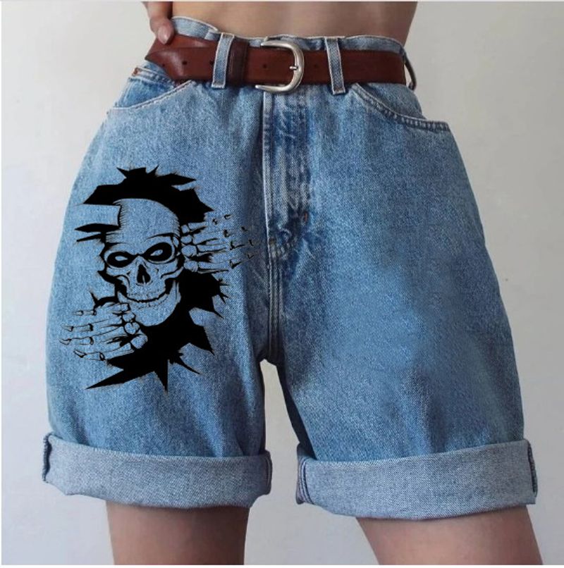 Pantaloncini di jeans alla moda in stile britannico da donna_voghion.com