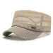 Herren Sommerhut Mesh Flat Top Snapback Verstellbare Baseballkappe Cadet Man Atmungsaktive Trucker Caps_voghion.com