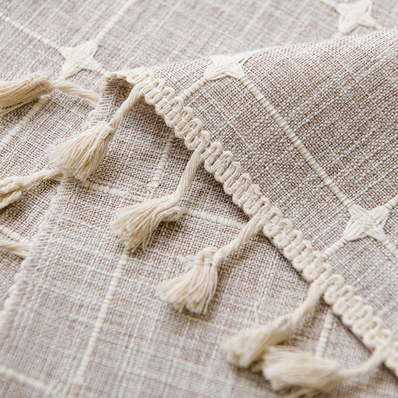 Modern Checkered Tablecloth – 80% Cotton Linen Blend, Waterproof & Anti-Slip, Square/Rectangular Table Cover For Dining, Cafe, Picnic_voghion.com