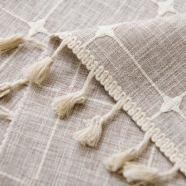 Modern Checkered Tablecloth – 80% Cotton Linen Blend, Waterproof & Anti-Slip, Square/Rectangular Table Cover For Dining, Cafe, Picnic_voghion.com