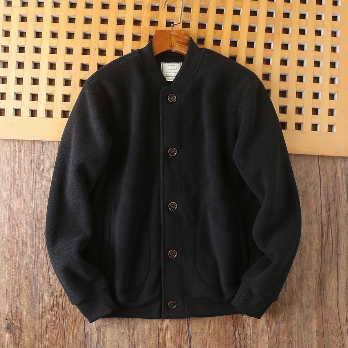 Double-sided Fleece Autumn And Winter Men's Thickened Warm Baseball Jacket_voghion.com
