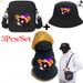 Animal Kangaroo 3Pcs/Set Magic Hat Black Cat Print Bag Hat Set Pet Apparel Three-Piece Combo Winter Comfort Pet Clothing Ideal For Outdoor Pet Travel_voghion.com