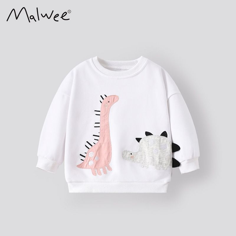 Malwee Meisjes Sweatshirt Herfst Nieuwe Stijl Casual Meisjes Ronde Hals Stijlvolle Top met Lange Mouwen_voghion.com