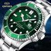 KINYUED Green Water Ghost Fully Automatic Stainless Steel Mechanical Waterproof Luminous Business Men's Watch_voghion.com