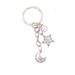 Portachiavi per auto con ciondolo per borsa versatile, stella e luna intarsiate con diamanti e perle, decorazione fai da te_voghion.com
