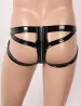 Sexy Mens Underwear WetLook Patent Leather Bfs Panties Butt Hollow Out Gay Jockstrap Zipper Open Crotch Bondage_voghion.com