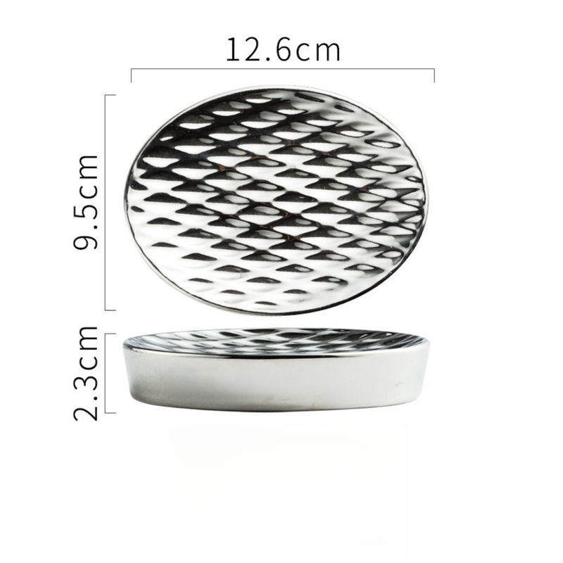 Luxingxing INS - Jabonera pequeña de cerámica creativa de estilo nórdico ligero y lujoso para baño y hogar_voghion.com