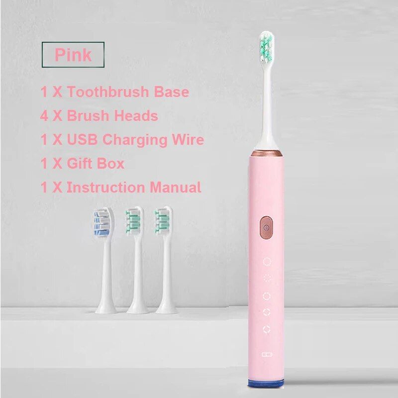 Ultrasonic Rechargeable Electric Toothbrush 2 Minutes Timer 5 Modes Cleaning Maglev Dental Brushes Bathroom Items_voghion.com