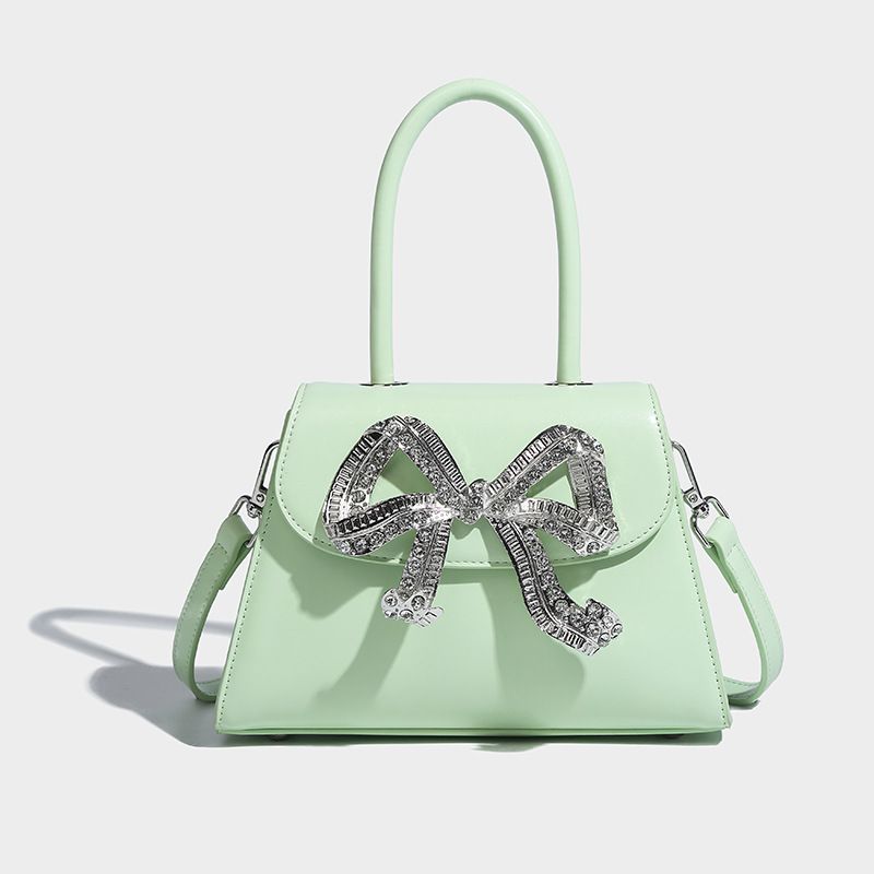 Sacs pour femmes, niche, nœud en diamant, strass, petit sac carré à main, sac messager tendance pour femmes_voghion.com