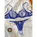 Intimo da donna con reggiseno blu e ricamo in prospettiva, intimo da donna Pure Desire Style Mesh Temptation_voghion.com