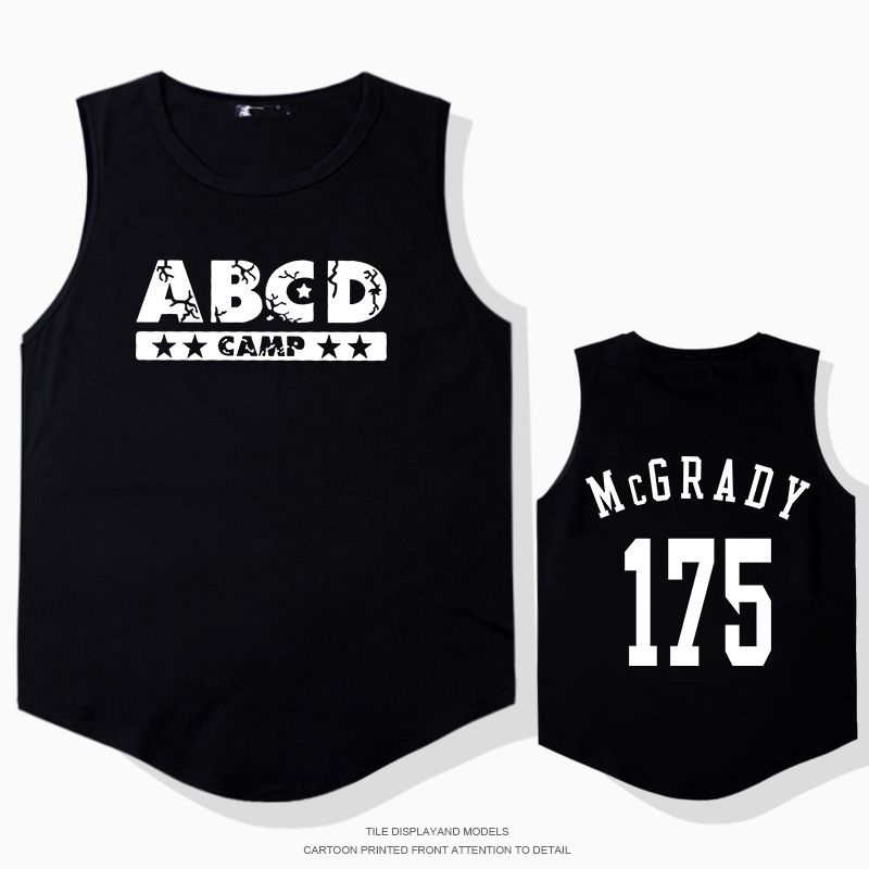 McGrady 175Th Quick Dried Kam Spalla Arco Canotta Per Uomo E Donna Estate Marchio di Moda Allentato Casuale Tipi Senza Maniche_voghion.com