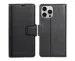 For 16 Pro Case, Hanman Wallet Leather Flip Magnetic Stand Case Cover (Black)_voghion.com