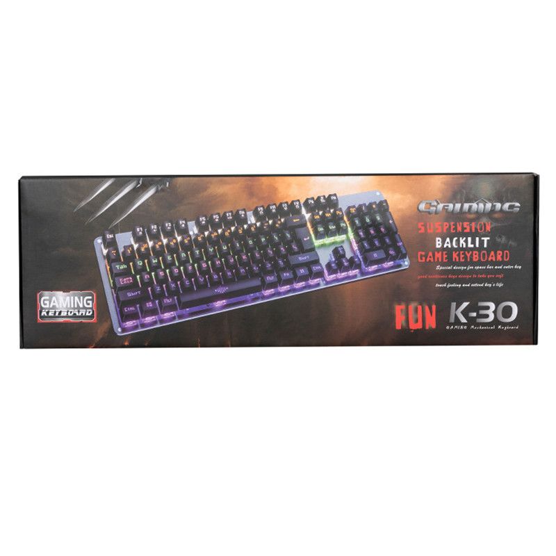 K New key wired mechanical keyboard USB Internet cafe gaming keyboard RGB backlit desktop keyboard      board     board    board_voghion.com