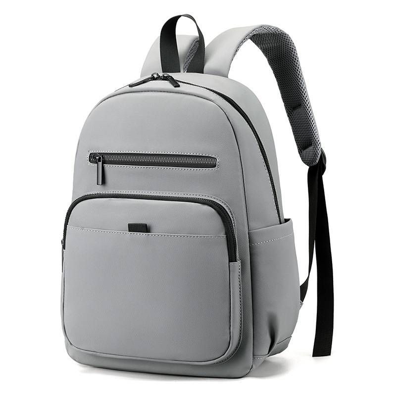 Herren-Rucksack, einfarbig, mit Reißverschluss, großes Fassungsvermögen, vielseitig einsetzbar, Unisex, trendiges_voghion.com