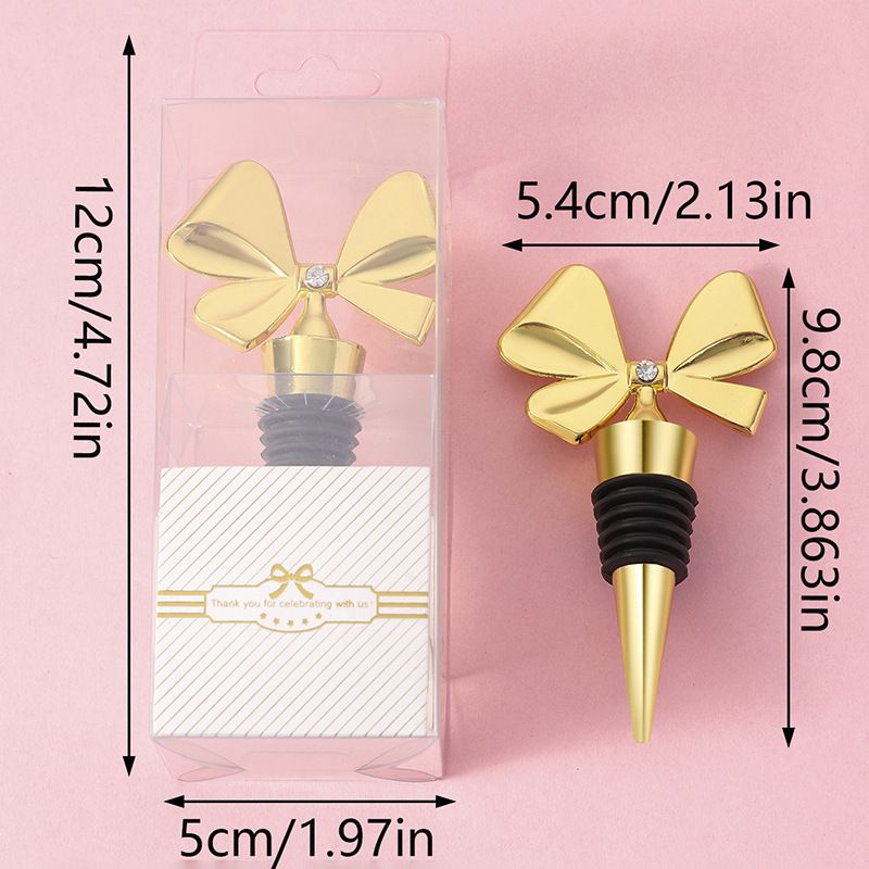 Zinc Alloy Wine Stopper wine stopper decoration creative wedding gift bow wine stopper_voghion.com