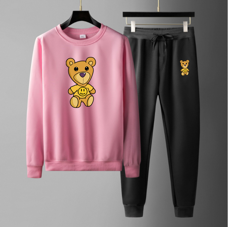 Site officiel authentique gris pull ensemble Couple printemps et automne 2023 nouveau mince ample course tenue décontracté deux pièces ensemble_voghion.com