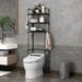 Mensola per WC indipendente a 3 livelli: robusto organizer per bagno in ferro con finitura verniciata a spruzzo per asciugamani, carta igienica e oggetti essenziali_voghion.com
