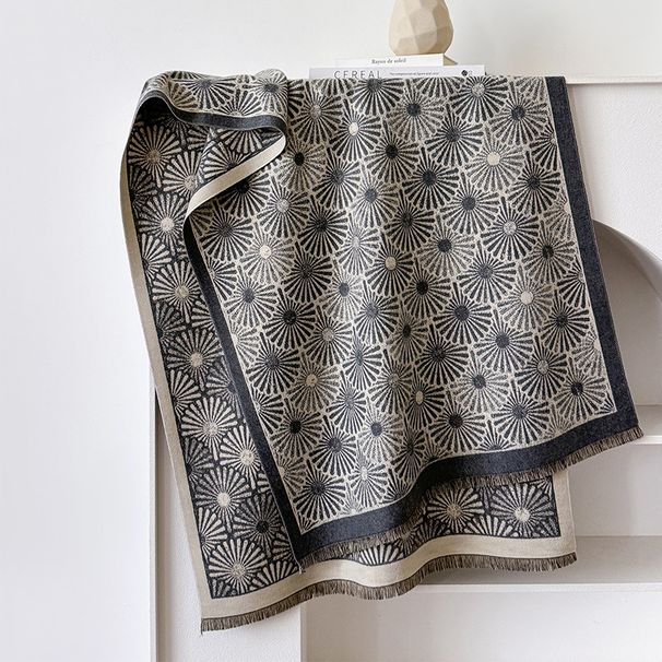 Versione coreana della nuova sciarpa di lusso leggera di alta qualità in cashmere daisy con un semplice mantello per_voghion.com