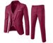 CT New European Size Men's Suit Set: Formal Jacket Vest + Trousers Three-Piece Set_voghion.com