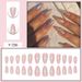 Almond-Shaped Press-On Nails With Aurora Glitter - Elegant & Glamorous False Nails For Women, Easy To Apply, Reusable, Natural-Looking Fake Nails_voghion.com