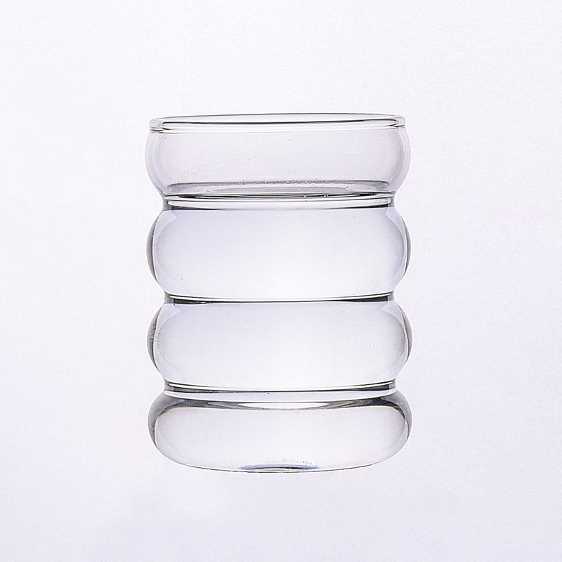 Drinkware High Value Hand Blown Ripple Colored Glass Cup Coffee Milk Cup Cute Spiral Caterpillar Cup Circle Cup_voghion.com