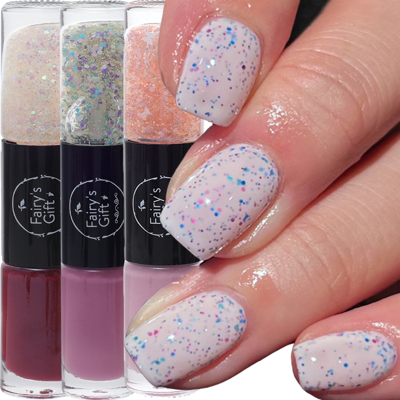 Sequin Nail Double-ended Polish Semi-permanent Varnish Soak Off UV LED Nail Art Colorful Hybrid Varnish Ma_voghion.com