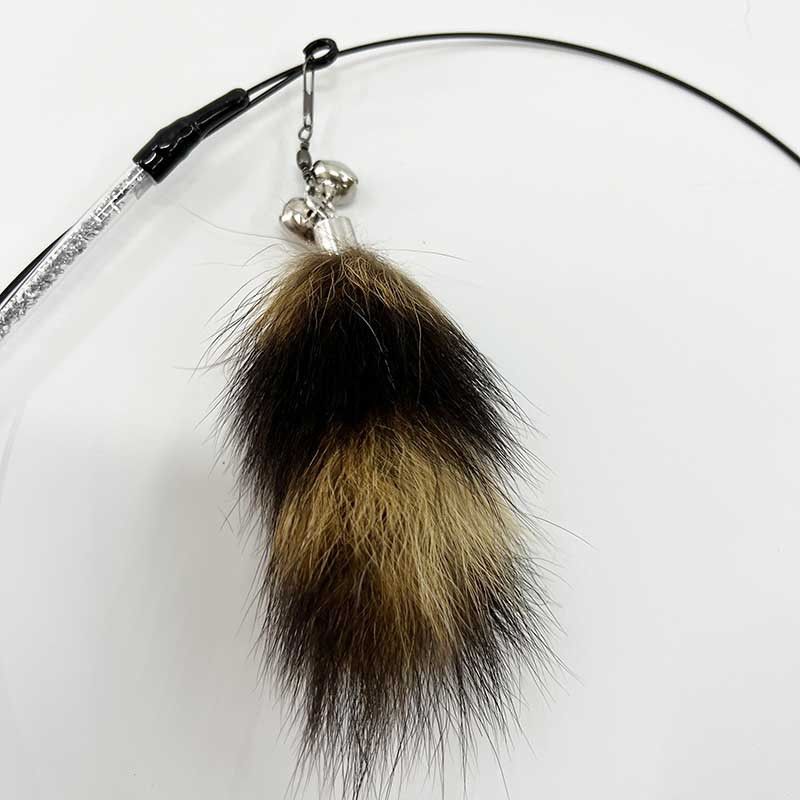 Nowa, bardzo długa zabawka z naturalnym ogonem i zabawką dla kotów_voghion.com