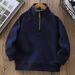 Kid's Clothing Half Zip Solid Color Sweatshirt, Spring And Autumn New Style Children's Clothing Top, Fashionable And Versatile Long Sleeved Pullover._voghion.com
