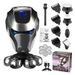 7-Blade Electric Shaver For Men, LED Display, USB Rechargeable, Wet & Dry Use, Floating Heads, Low Noise (Under 36dB), Silver_voghion.com