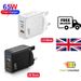 65W PD-Stecker 2-Port USB-C Typ C Wandladegerät Adapter UK Stecker für Mobiltelefone_voghion.com